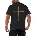 Cross Baseball Bats Christian Faith Sports Coach Pitcher Men's Back Print T-Shirt Cross Baseball Bats Christian Faith Sports Coach Pitcher Men's Back Print T-Shirt