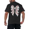 Cute Baseball Coquette Bow For Women Girls Baseball Mama Mom Men's Back Print T-Shirt Cute Baseball Coquette Bow For Women Girls Baseball Mama Mom Men's Back Print T-Shirt