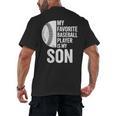 Cute Favorite Baseball Player Is My Son Women Men Men's Back Print T-Shirt Cute Favorite Baseball Player Is My Son Women Men Men's Back Print T-Shirt