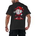 Cute Game Day Baseball Ice Cream Drip Valentine Love XOXO Men's Back Print T-Shirt