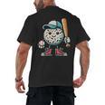 Donut Baseball Hat Ball Bat Cute Sport Toddler Boys Kids Men Men's Back Print T-Shirt