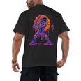 Drip Skeleton Batting Baseball Halloween Men's Back Print T-Shirt