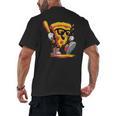 Drippy Pizza Baseball Slice Cartoon Sports Food Men's Back Print T-Shirt