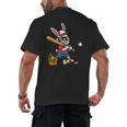 Easter Bunny Baseball Player Batter Rabbit Boys Kids Men Men's Back Print T-Shirt Easter Bunny Baseball Player Batter Rabbit Boys Kids Men Men's Back Print T-Shirt