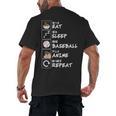 Eat Sleep Baseball Anime Repeat Japanese Otaku Men's Back Print T-Shirt Eat Sleep Baseball Anime Repeat Japanese Otaku Men's Back Print T-Shirt