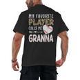 My Favorite Player Calls Me Granna Baseball Leopard Men's Back Print T-Shirt My Favorite Player Calls Me Granna Baseball Leopard Men's Back Print T-Shirt