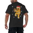 Gingerbread Man Baseball Christmas Men's Back Print T-Shirt Gingerbread Man Baseball Christmas Men's Back Print T-Shirt
