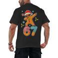 Gingerbread Six Seven 67 Ice Cream Drip Baseball Men's Back Print T-Shirt Gingerbread Six Seven 67 Ice Cream Drip Baseball Men's Back Print T-Shirt
