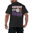 GodMom Rookie Of Year 1st Birthday Baseball Theme Matching Men's Back Print T-Shirt GodMom Rookie Of Year 1st Birthday Baseball Theme Matching Men's Back Print T-Shirt