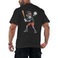 Halloween Skeleton Playing Baseball 67 Six Seven Meme Men's Back Print T-Shirt Halloween Skeleton Playing Baseball 67 Six Seven Meme Men's Back Print T-Shirt
