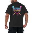 Happy 100 Days Of School Baseball Drip 100th Day Of School Men's Back Print T-Shirt Happy 100 Days Of School Baseball Drip 100th Day Of School Men's Back Print T-Shirt