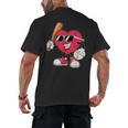 Heart Play Baseball Valentine's Day Teens Boys Girls Kids Men's Back Print T-Shirt Heart Play Baseball Valentine's Day Teens Boys Girls Kids Men's Back Print T-Shirt