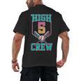 Hi 5 Birthday Party Decorations For Boy Baseball Drip 5th Men's Back Print T-Shirt Hi 5 Birthday Party Decorations For Boy Baseball Drip 5th Men's Back Print T-Shirt