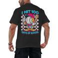 I Hit 100 Days Of School Baseball Ice Cream Drip Men's Back Print T-Shirt I Hit 100 Days Of School Baseball Ice Cream Drip Men's Back Print T-Shirt