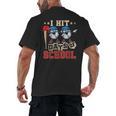 I Hit 100 Days Of School Baseball Kids Boy Teacher 100th Day Men's Back Print T-Shirt I Hit 100 Days Of School Baseball Kids Boy Teacher 100th Day Men's Back Print T-Shirt