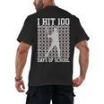 I Hit 100 Days Of School Boys Kids 100th Day Balls Baseball Men's Back Print T-Shirt I Hit 100 Days Of School Boys Kids 100th Day Balls Baseball Men's Back Print T-Shirt