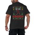 Ho Ho Homerun Xmas Sports Player Baseball Ugly Christmas Men's Back Print T-Shirt Ho Ho Homerun Xmas Sports Player Baseball Ugly Christmas Men's Back Print T-Shirt