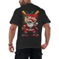 HUGvyn Santa Playing Baseball Ice Cream Drip Christmas Boys Men's Back Print T-Shirt HUGvyn Santa Playing Baseball Ice Cream Drip Christmas Boys Men's Back Print T-Shirt