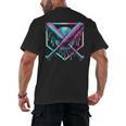Ice Cream Baseball Drip Home Plate Bats Cool For Boys Youth Men's Back Print T-Shirt