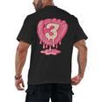 Ice Cream Baseball Glove 3rd Birthday Edition Men's Back Print T-Shirt