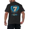 Ice Cream Baseball Glove 7th Birthday Edition Men's Back Print T-Shirt Ice Cream Baseball Glove 7th Birthday Edition Men's Back Print T-Shirt