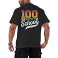 Ice Cream Drip 100 Days Of School Baseball Boys 100th Day Men's Back Print T-Shirt Ice Cream Drip 100 Days Of School Baseball Boys 100th Day Men's Back Print T-Shirt