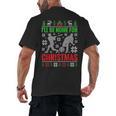 I'Ll Be Home For Christmas Baseball Xmas Men's Back Print T-Shirt I'Ll Be Home For Christmas Baseball Xmas Men's Back Print T-Shirt