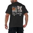 I'm Just Here For The Snacks Baseball Coquette Game Day Girl Men's Back Print T-Shirt I'm Just Here For The Snacks Baseball Coquette Game Day Girl Men's Back Print T-Shirt