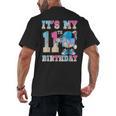 It's My 11th Birthday Baseball Ice Cream Drip Theme Men's Back Print T-Shirt It's My 11th Birthday Baseball Ice Cream Drip Theme Men's Back Print T-Shirt