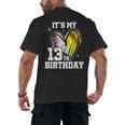 It's My 13th Birthday Baseball Softball Heart 13 Year Old Men's Back Print T-Shirt It's My 13th Birthday Baseball Softball Heart 13 Year Old Men's Back Print T-Shirt