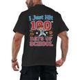I Just Hit 100 Days Of School Baseball 100th Day Boys Kids Men's Back Print T-Shirt