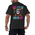 Kids Baseball Drip Bruh It's My 6th Birthday Boy Ice Cream Drip Men's Back Print T-Shirt Kids Baseball Drip Bruh It's My 6th Birthday Boy Ice Cream Drip Men's Back Print T-Shirt