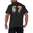 Kids Meme 67 Number Six 6 Seven 7 Ice Cream Drips Baseball Men's Back Print T-Shirt Kids Meme 67 Number Six 6 Seven 7 Ice Cream Drips Baseball Men's Back Print T-Shirt