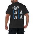 LA Baseball Fan Christmas FA La La Holiday Blue Theme Men's Back Print T-Shirt LA Baseball Fan Christmas FA La La Holiday Blue Theme Men's Back Print T-Shirt