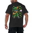 Leprechaun Playing Baseball Happy St Patricks Day Men Boys Men's Back Print T-Shirt Leprechaun Playing Baseball Happy St Patricks Day Men Boys Men's Back Print T-Shirt
