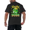 Lucky Dude Drip Baseball Shamrock St Patrick Men Boy Youth Men's Back Print T-Shirt Lucky Dude Drip Baseball Shamrock St Patrick Men Boy Youth Men's Back Print T-Shirt