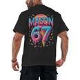Mason 67 Meme Ice Cream Baseball Drip Men's Back Print T-Shirt