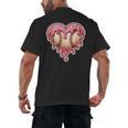 Melting Baseball Drip Heart Softball Player Lover Ice Cream Men's Back Print T-Shirt Melting Baseball Drip Heart Softball Player Lover Ice Cream Men's Back Print T-Shirt