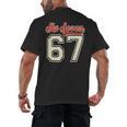 Number 67 Meme Six Seven Baseball Style Kids Boy Teen Men's Back Print T-Shirt