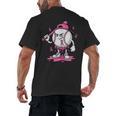 Pink Ribbon Baseball Breast Cancer Awareness Men's Back Print T-Shirt Pink Ribbon Baseball Breast Cancer Awareness Men's Back Print T-Shirt