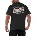 Proud Mama Of A 2026 Senior Baseball Graduation Mom Men's Back Print T-Shirt Proud Mama Of A 2026 Senior Baseball Graduation Mom Men's Back Print T-Shirt