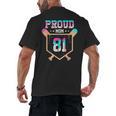 Proud Mom Baseball Player Number 81 Ice Cream Drip Men's Back Print T-Shirt Proud Mom Baseball Player Number 81 Ice Cream Drip Men's Back Print T-Shirt