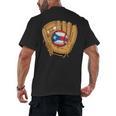 Puerto Rican Flag Baseball Player Boricua Pride Beisbol PR Men's Back Print T-Shirt Puerto Rican Flag Baseball Player Boricua Pride Beisbol PR Men's Back Print T-Shirt