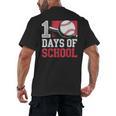 Retro 100 Days Of School Baseball Teacher Student 100 Days Men's Back Print T-Shirt