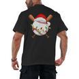 Santa Sports For Men Boys Christmas Baseball Player Men's Back Print T-Shirt Santa Sports For Men Boys Christmas Baseball Player Men's Back Print T-Shirt