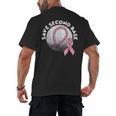 Save 2nd Base Breast Cancer Awareness Pink Ribbon Baseball Men's Back Print T-Shirt Save 2nd Base Breast Cancer Awareness Pink Ribbon Baseball Men's Back Print T-Shirt