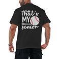 My Senior Baseball Senior Mom 2026 Baseball Senior Mama Men's Back Print T-Shirt