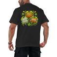 Shamrock Basketball Baseball Drip St Patrick's Day Boys Men Men's Back Print T-Shirt
