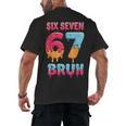 Six Seven Bruh 67 Ice Cream Drip Baseball For Men Women Kids Men's Back Print T-Shirt