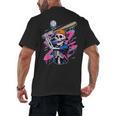 Skeleton Baseball Drip Boy Youth Dripping Baseball Halloween Men's Back Print T-Shirt